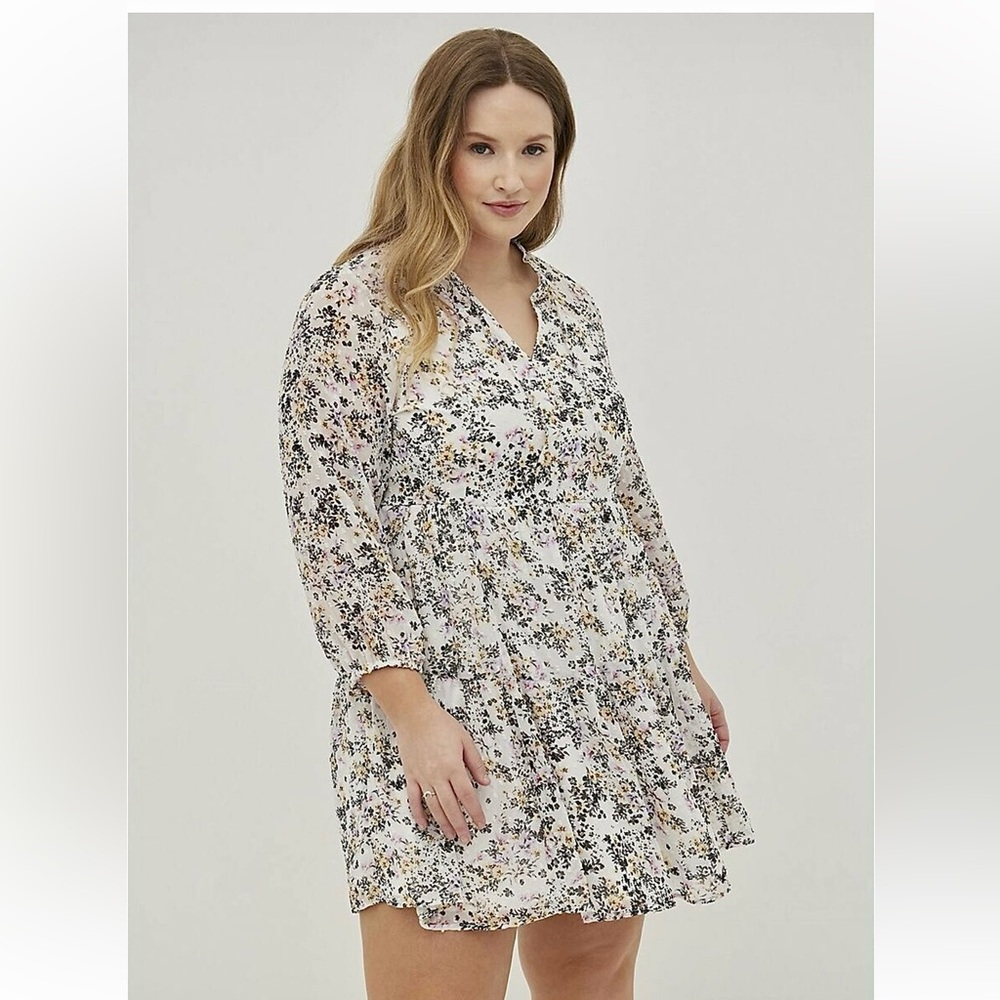 NWOT Torrid Long Sleeve Floral Chiffon Dress (5x/28)